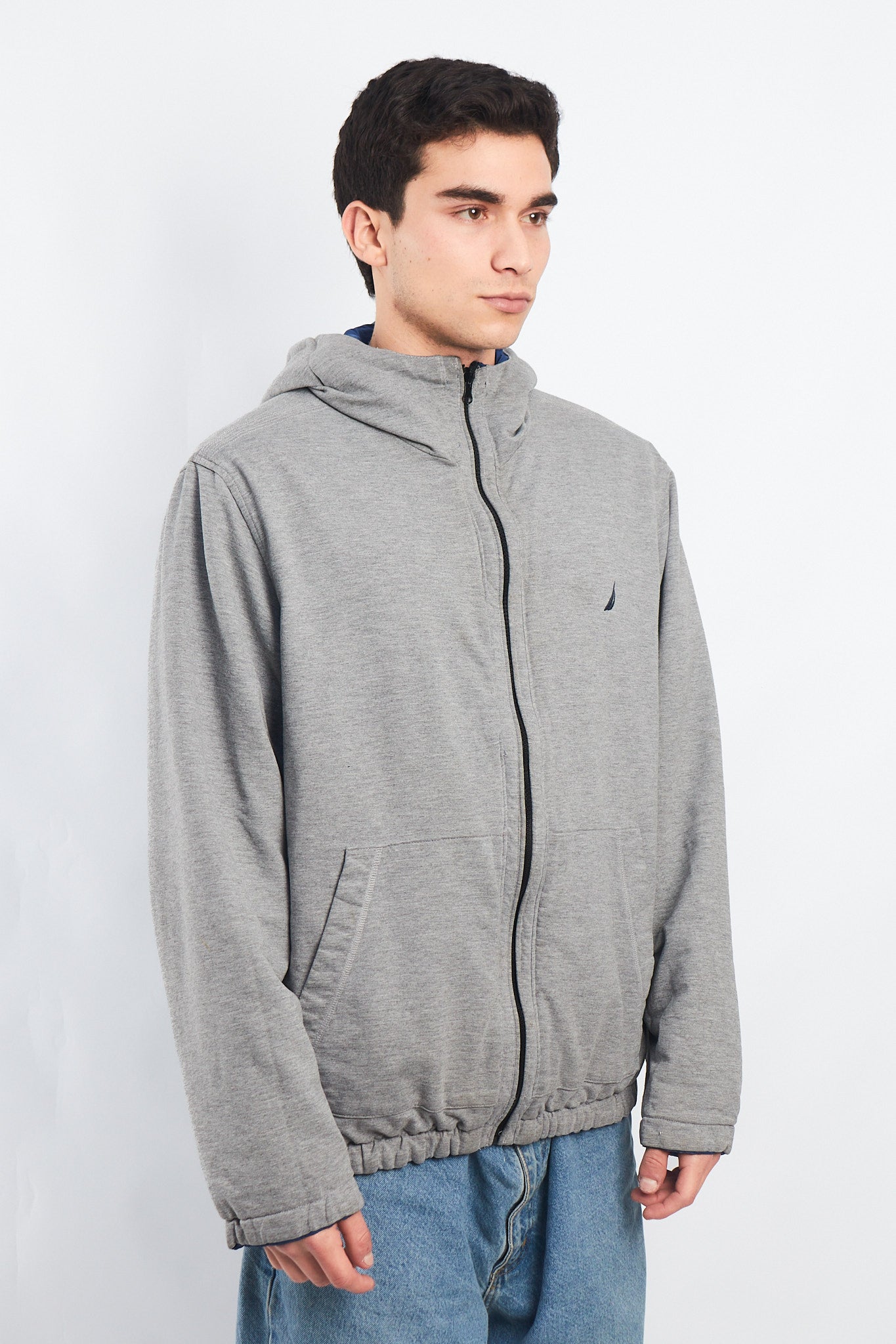2000 Nautica Reversible Hooded Jacket/ Windbreaker (M/L)