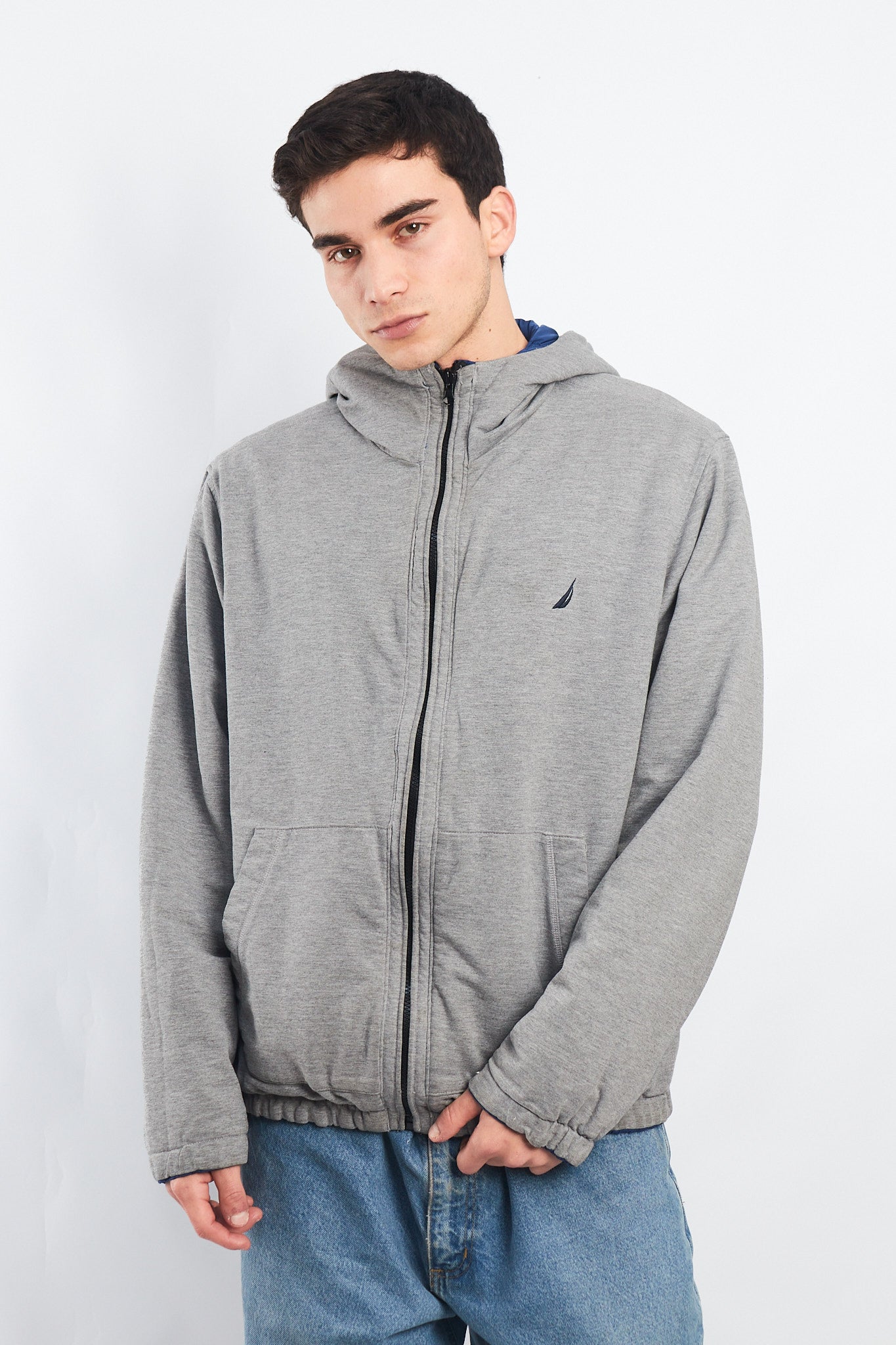 2000 Nautica Reversible Hooded Jacket/ Windbreaker (M/L)