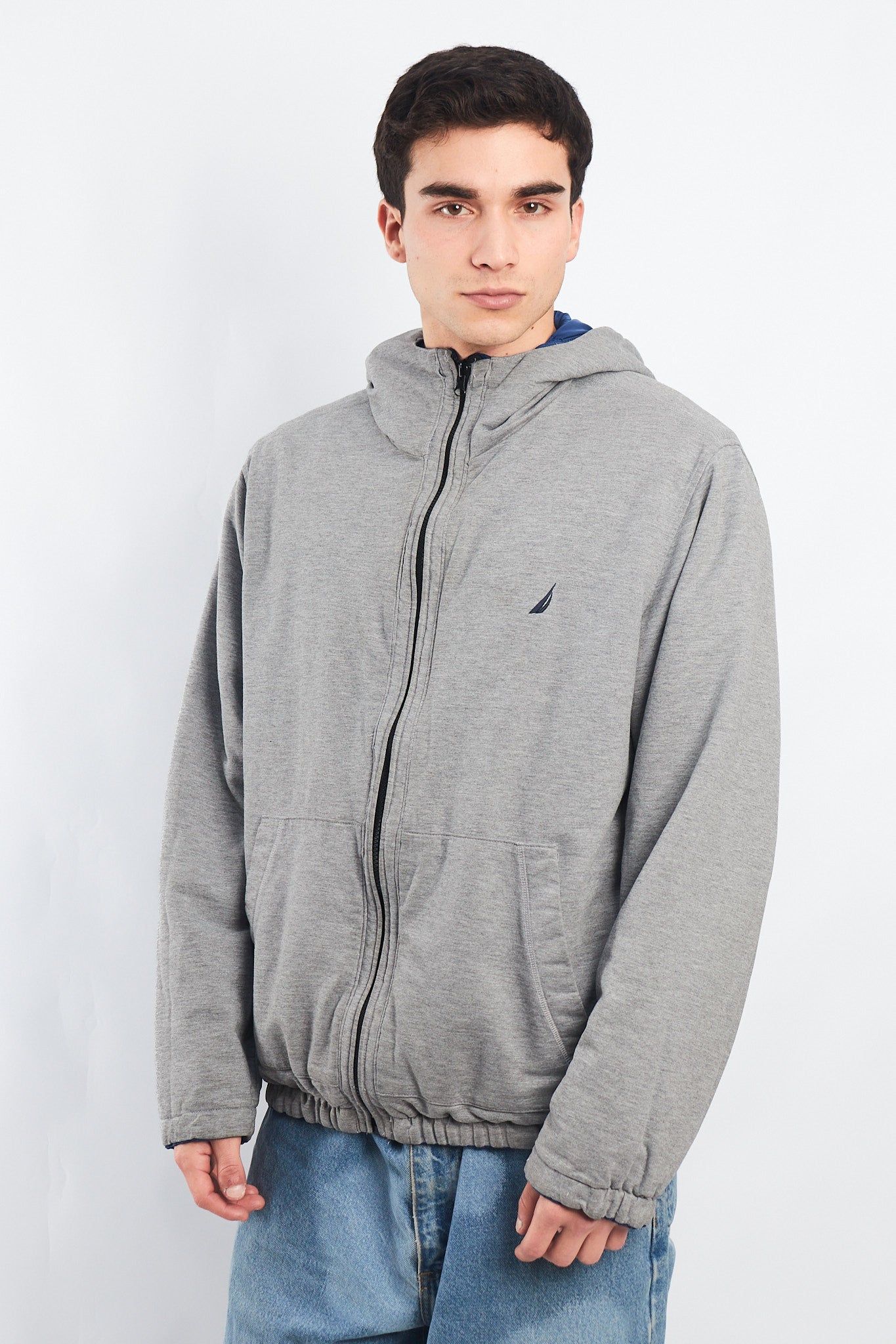 2000 Nautica Reversible Hooded Jacket/ Windbreaker (M/L)