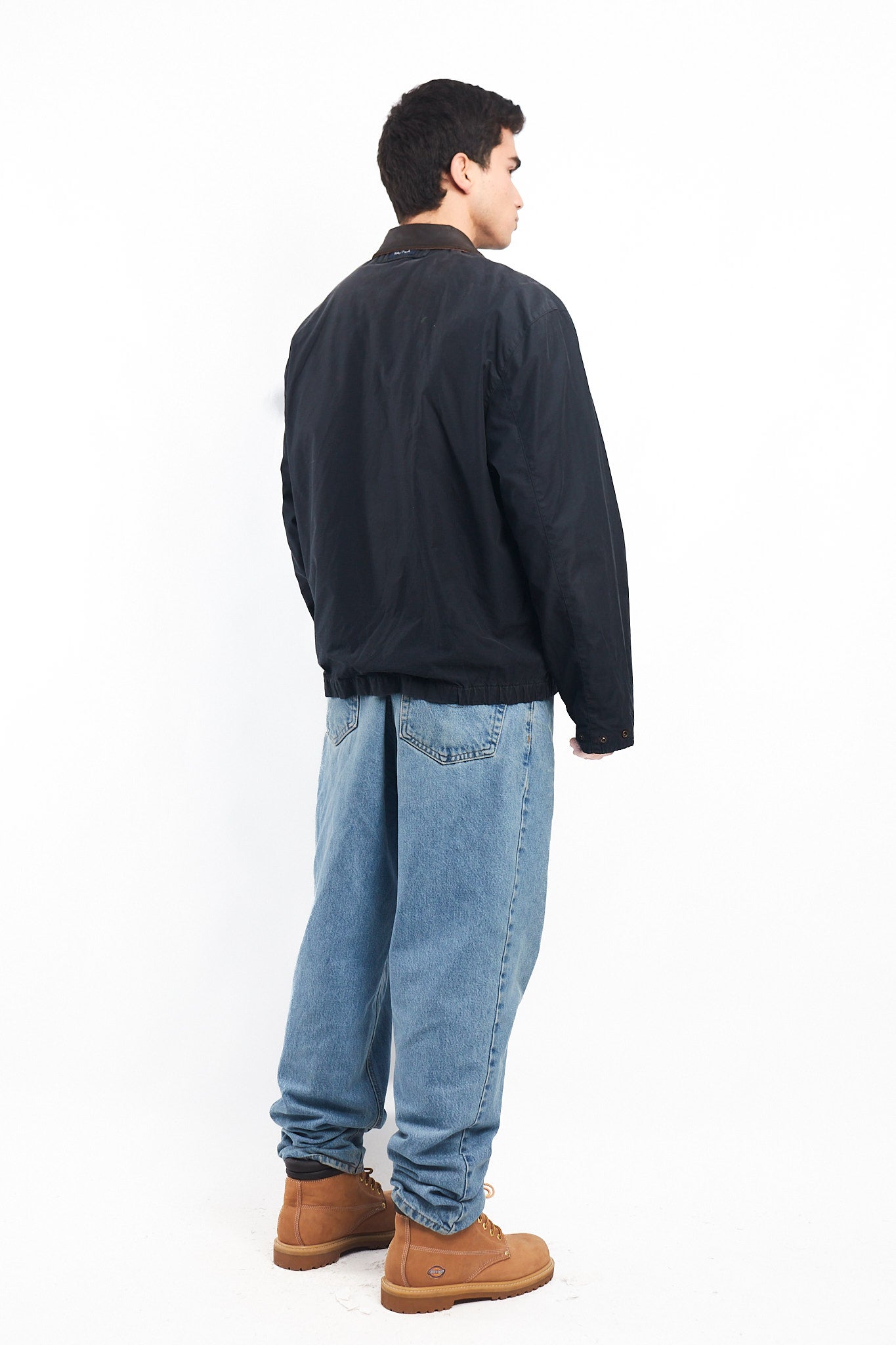 2000 Nautica Leather Collar Harrington Jacket (L)