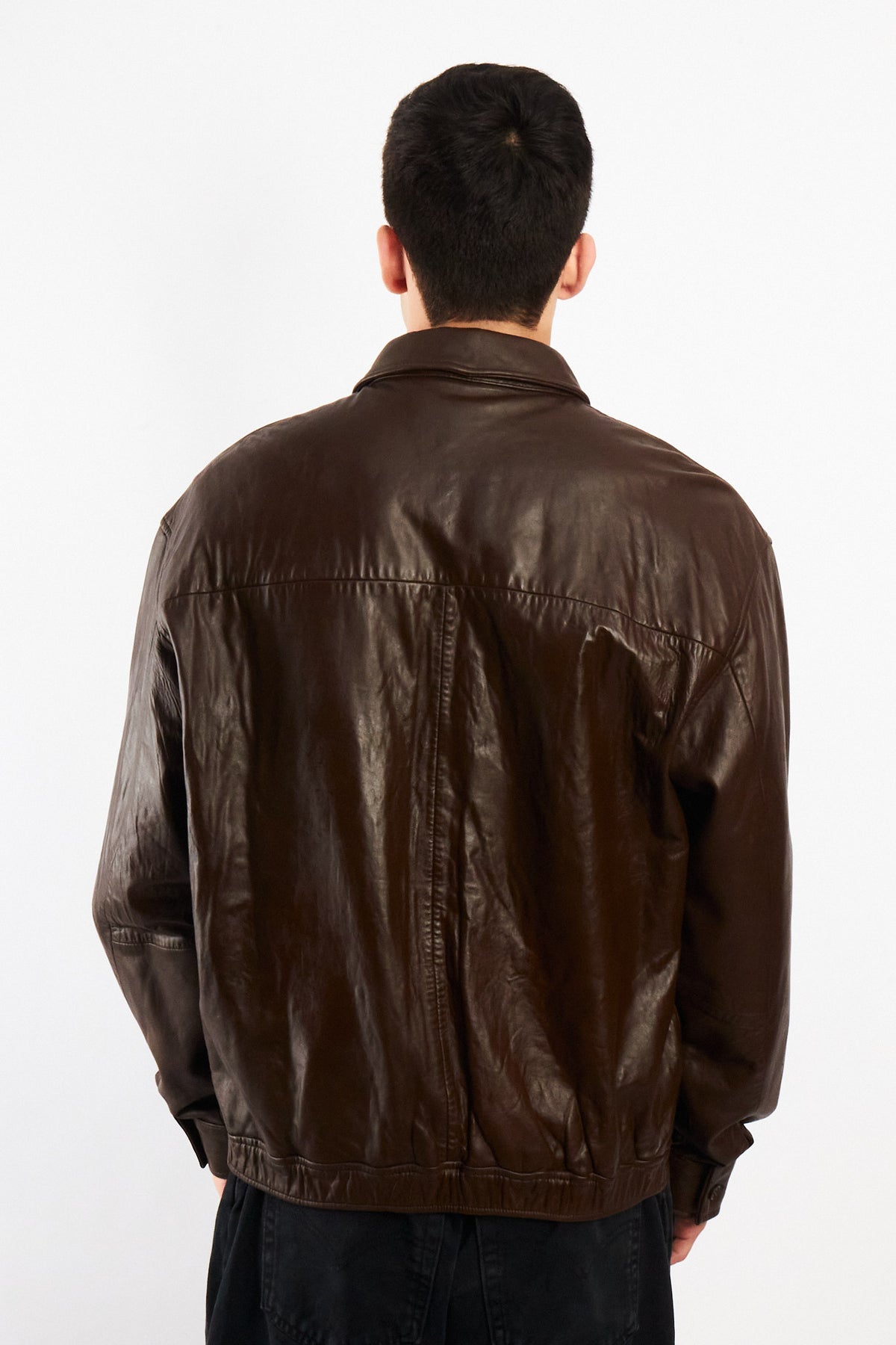 2000 Vintage Polo Ralph Lauren Brown Leather Harrington (M/L)