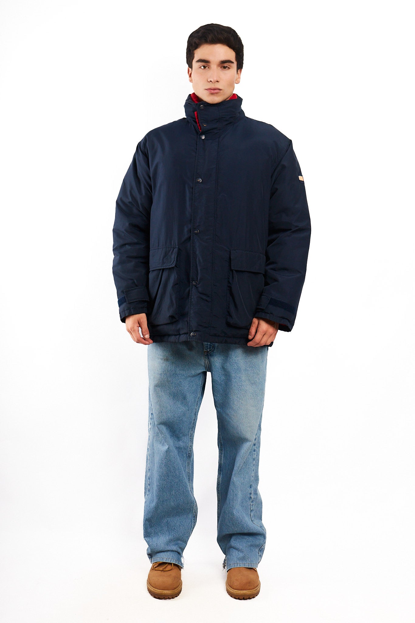 1990 Vintage Tommy Double Collar Down Puffer Parka (M)