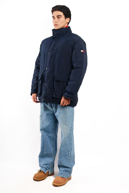 1990 Vintage Tommy Double Collar Down Puffer Parka (M)