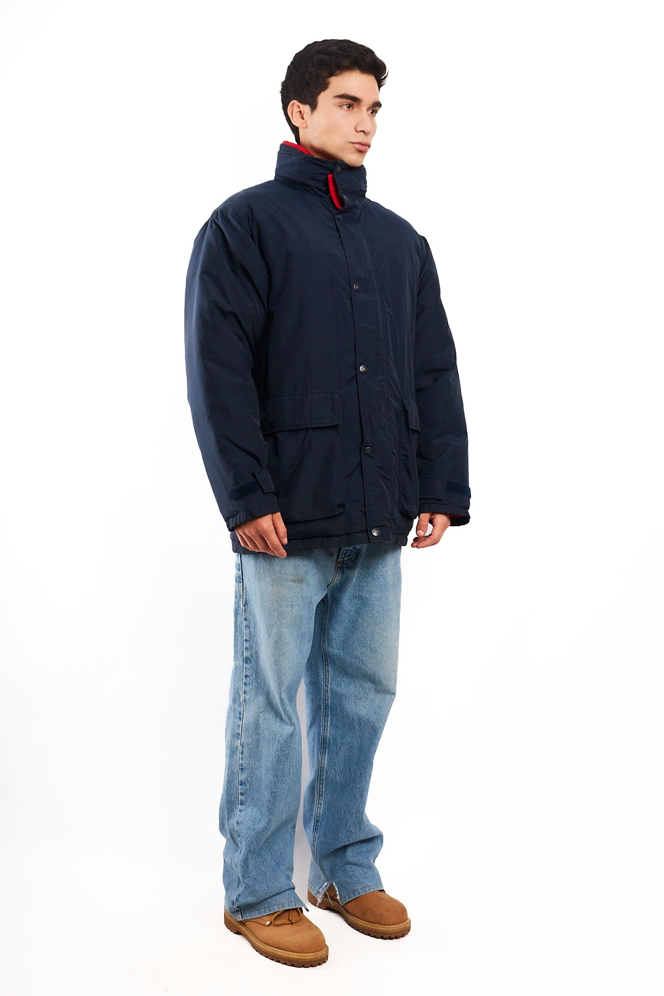 1990 Vintage Tommy Double Collar Down Puffer Parka (M)