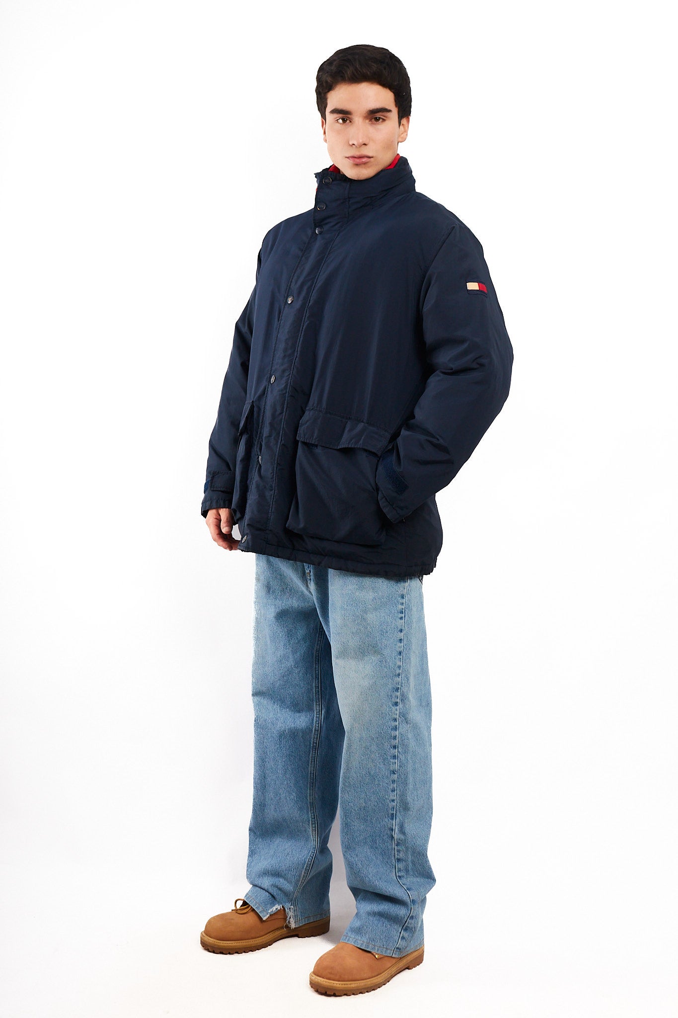 1990 Vintage Tommy Double Collar Down Puffer Parka (M)