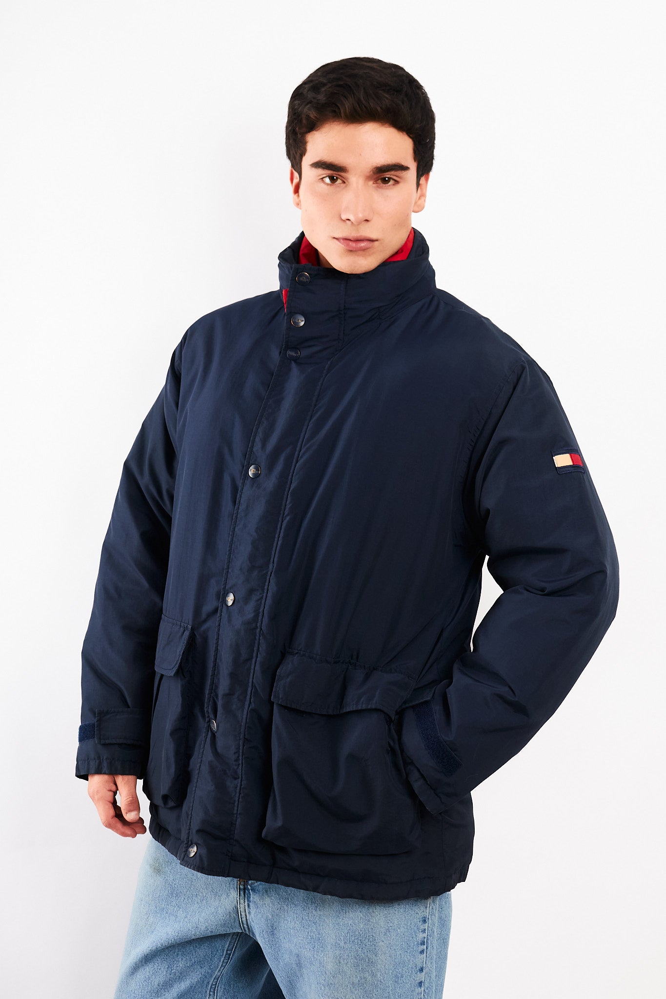 1990 Vintage Tommy Double Collar Down Puffer Parka (M)