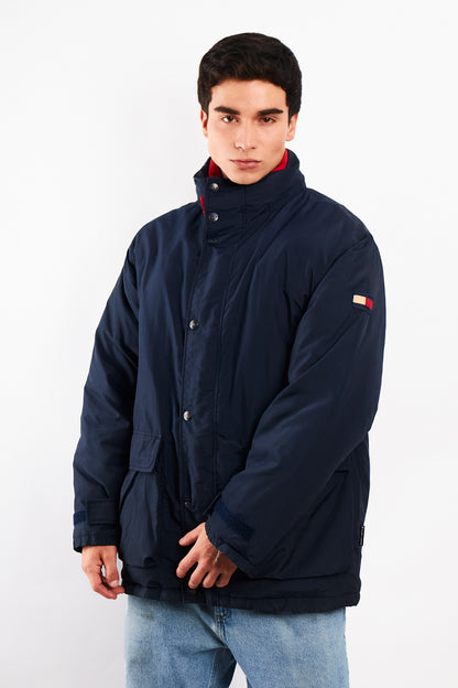 1990 Vintage Tommy Double Collar Down Puffer Parka (M)