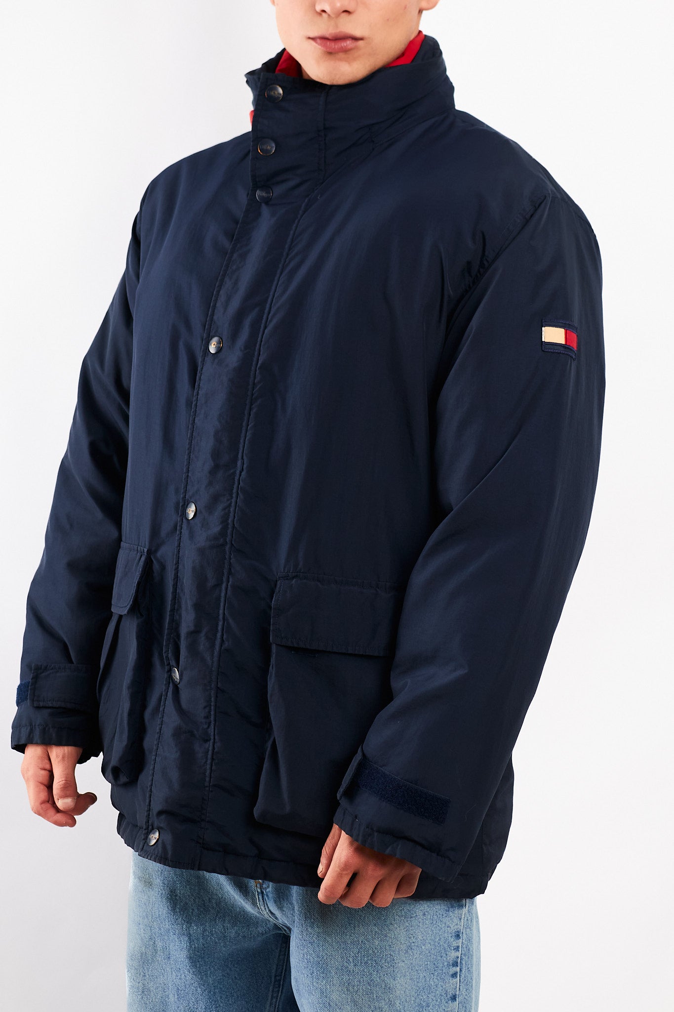1990 Vintage Tommy Double Collar Down Puffer Parka (M)