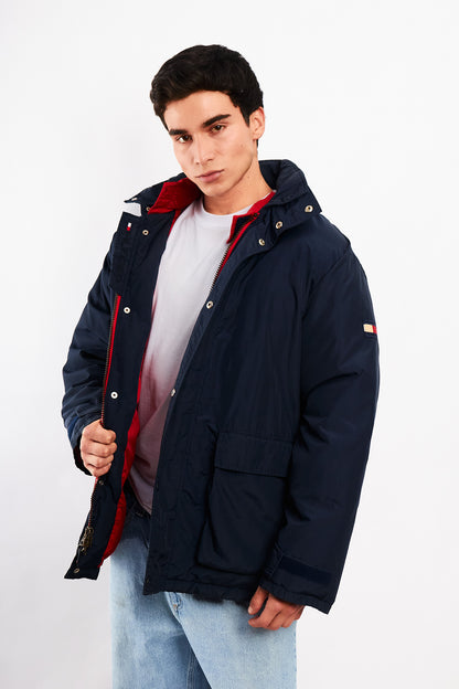 1990 Vintage Tommy Double Collar Down Puffer Parka (M)
