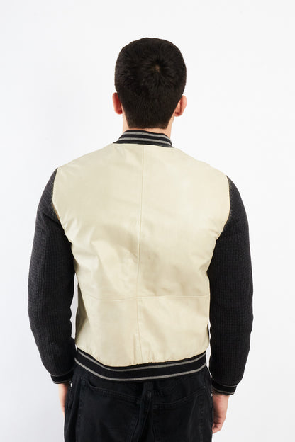 2000 Vintage Armani Exchange Leather Wool Varsity Jacket (S/M)