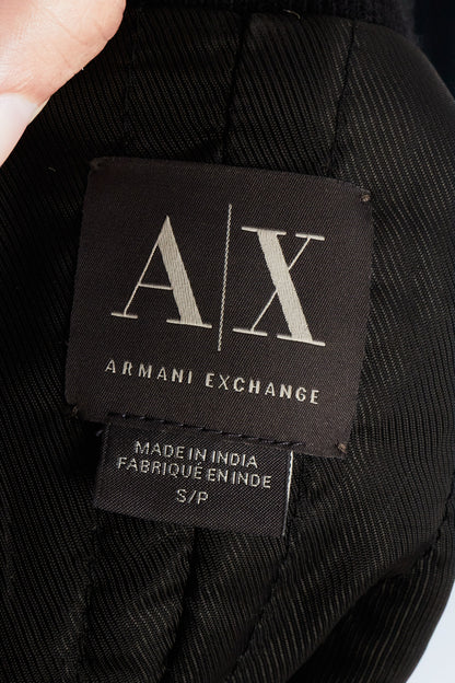 2000 Vintage Armani Exchange Leather Wool Varsity Jacket (S/M)