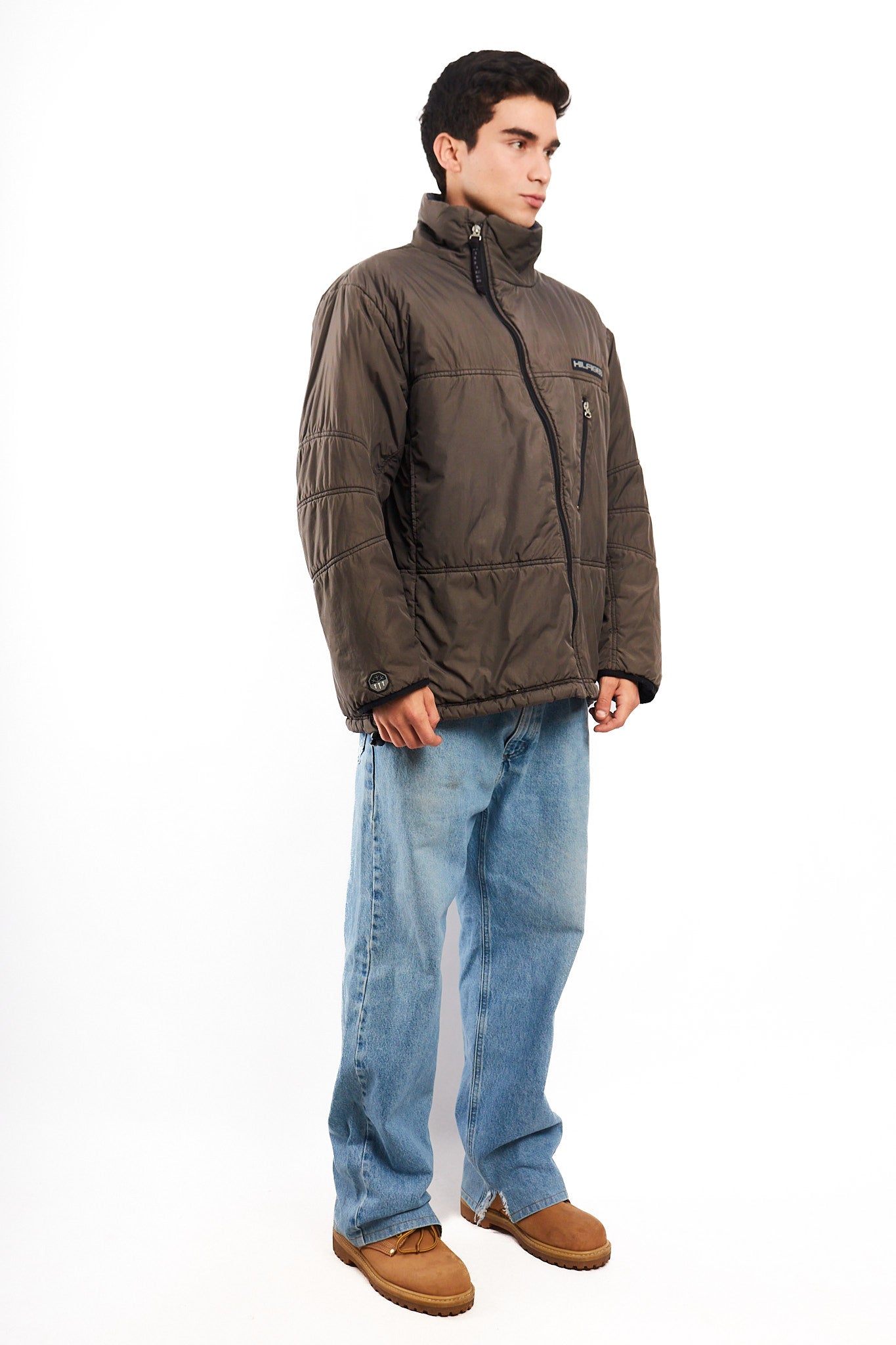 1990 Vintage Tommy Coldstop Gray Puffer Jacket (L)