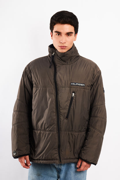 1990 Vintage Tommy Coldstop Gray Puffer Jacket (L)
