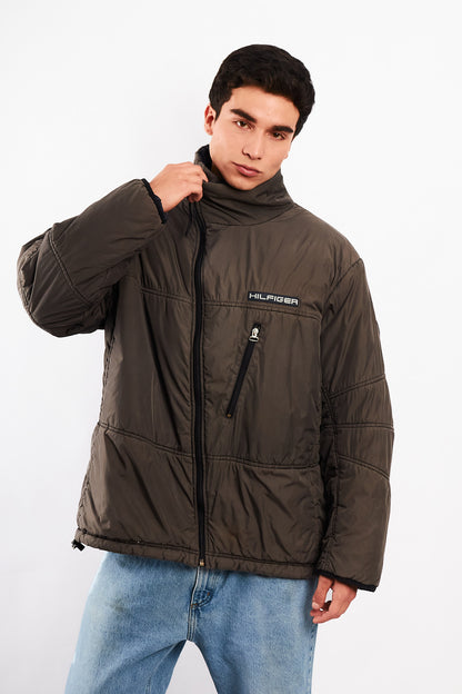1990 Vintage Tommy Coldstop Gray Puffer Jacket (L)