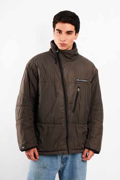 1990 Vintage Tommy Coldstop Gray Puffer Jacket (L)