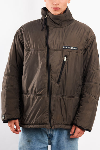 1990 Vintage Tommy Coldstop Gray Puffer Jacket (L)