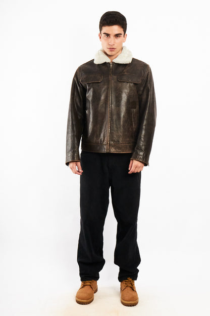 2000 Vintage GAP Distresed Leather Aviaor (M)