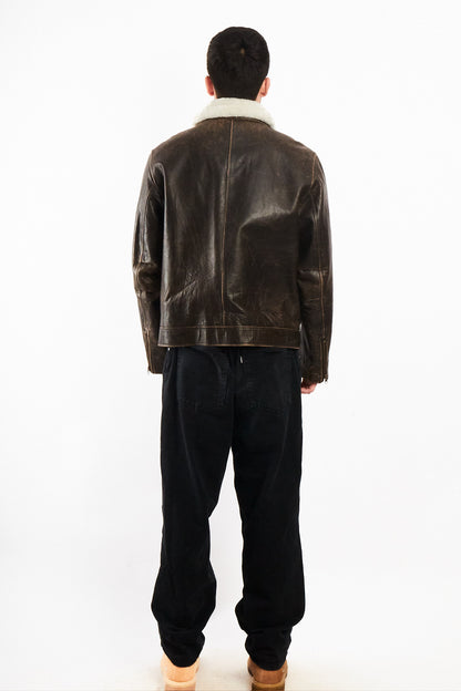2000 Vintage GAP Distresed Leather Aviaor (M)