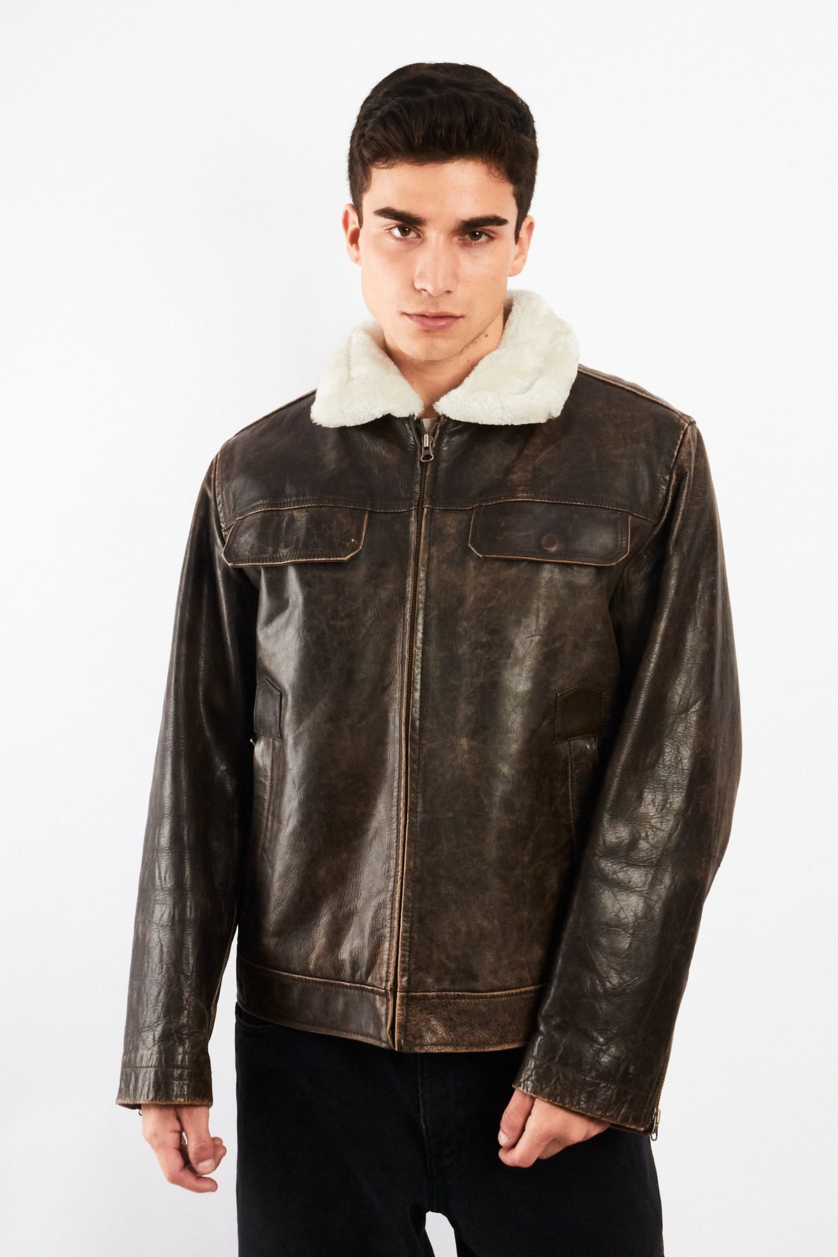 2000 Vintage GAP Distresed Leather Aviaor (M)