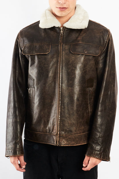 2000 Vintage GAP Distresed Leather Aviaor (M)