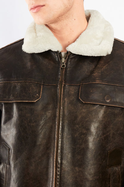 2000 Vintage GAP Distresed Leather Aviaor (M)