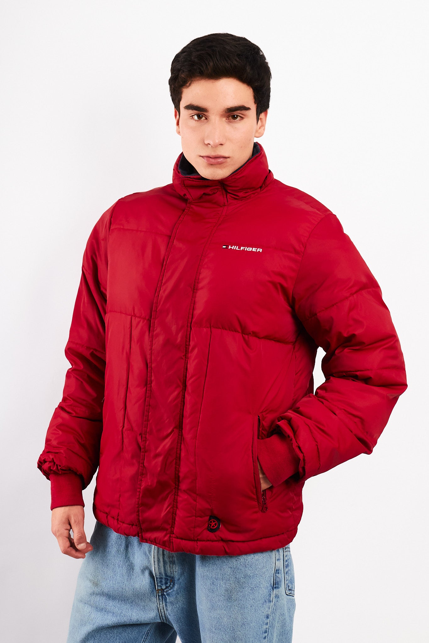 2000 Vintage Tommy Red Puffer Jacket (M/L)