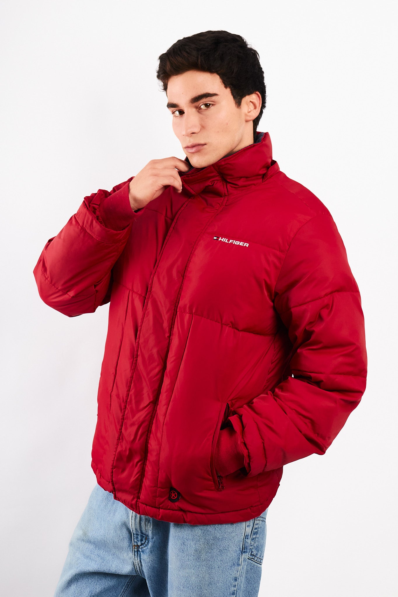 2000 Vintage Tommy Red Puffer Jacket (M/L)