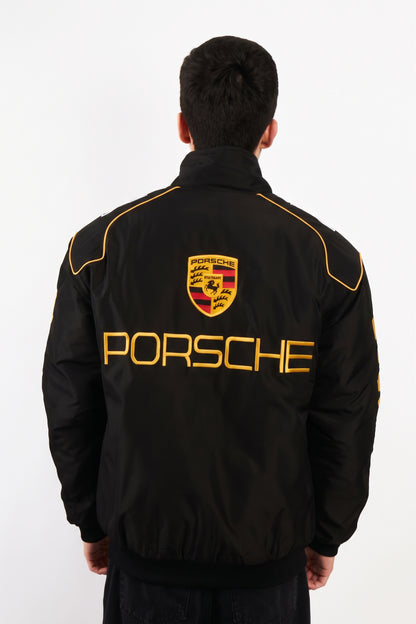 Porsche GT Motorsport Black and Gold Racing Jacket