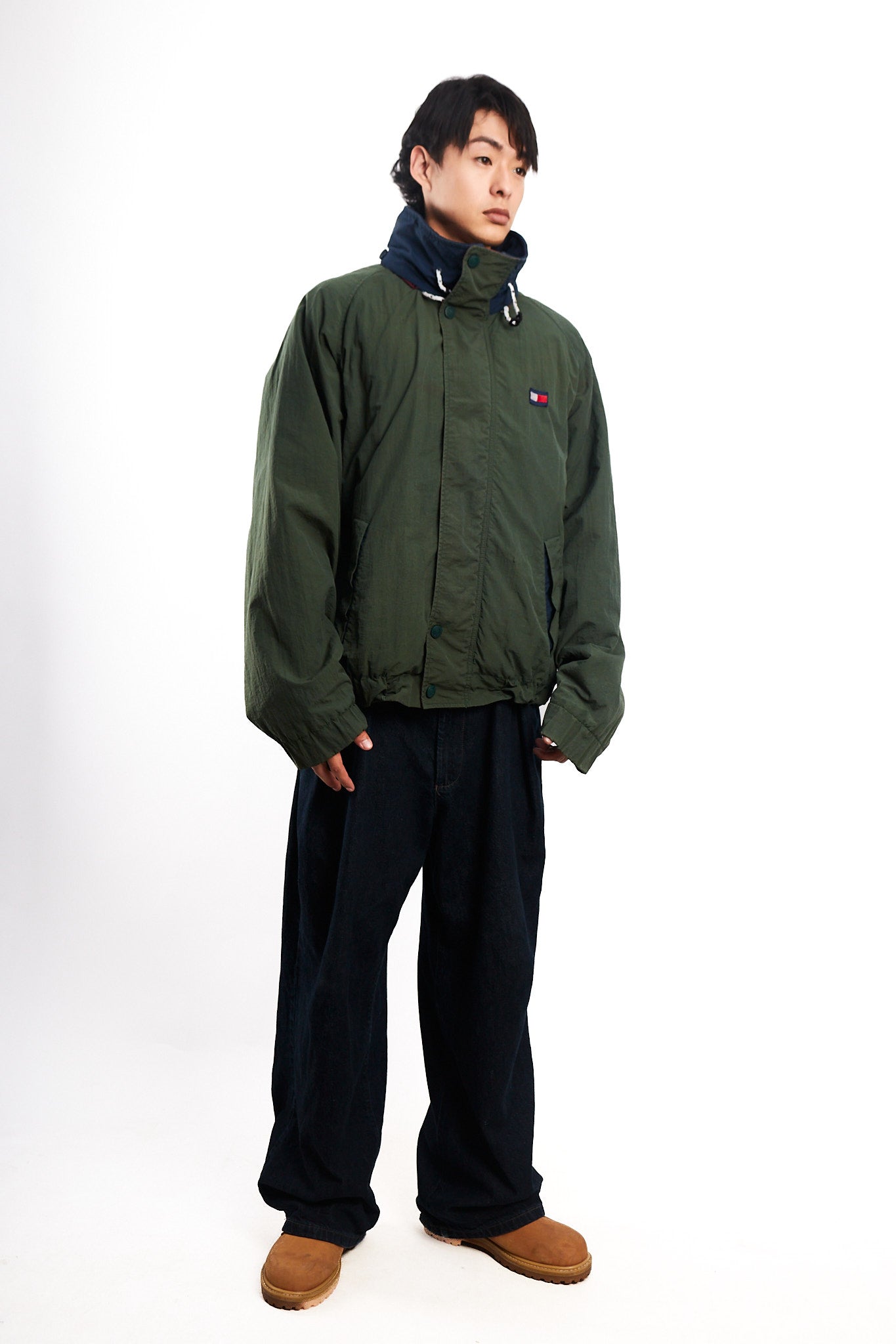 1990 Vintage Tommy Hilfiger Forest Green Padded Jacket (L/XL)
