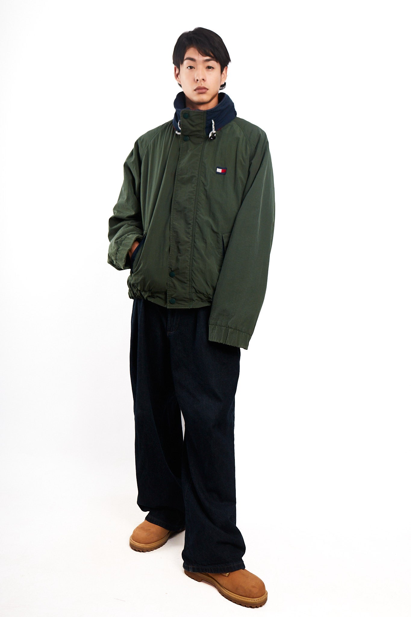 1990 Vintage Tommy Hilfiger Forest Green Padded Jacket (L/XL)