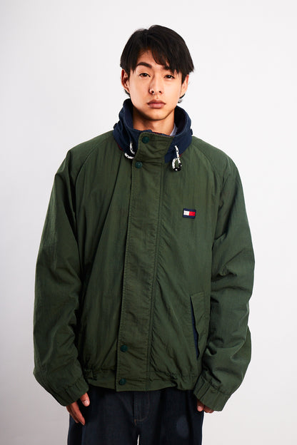 1990 Vintage Tommy Hilfiger Forest Green Padded Jacket (L/XL)