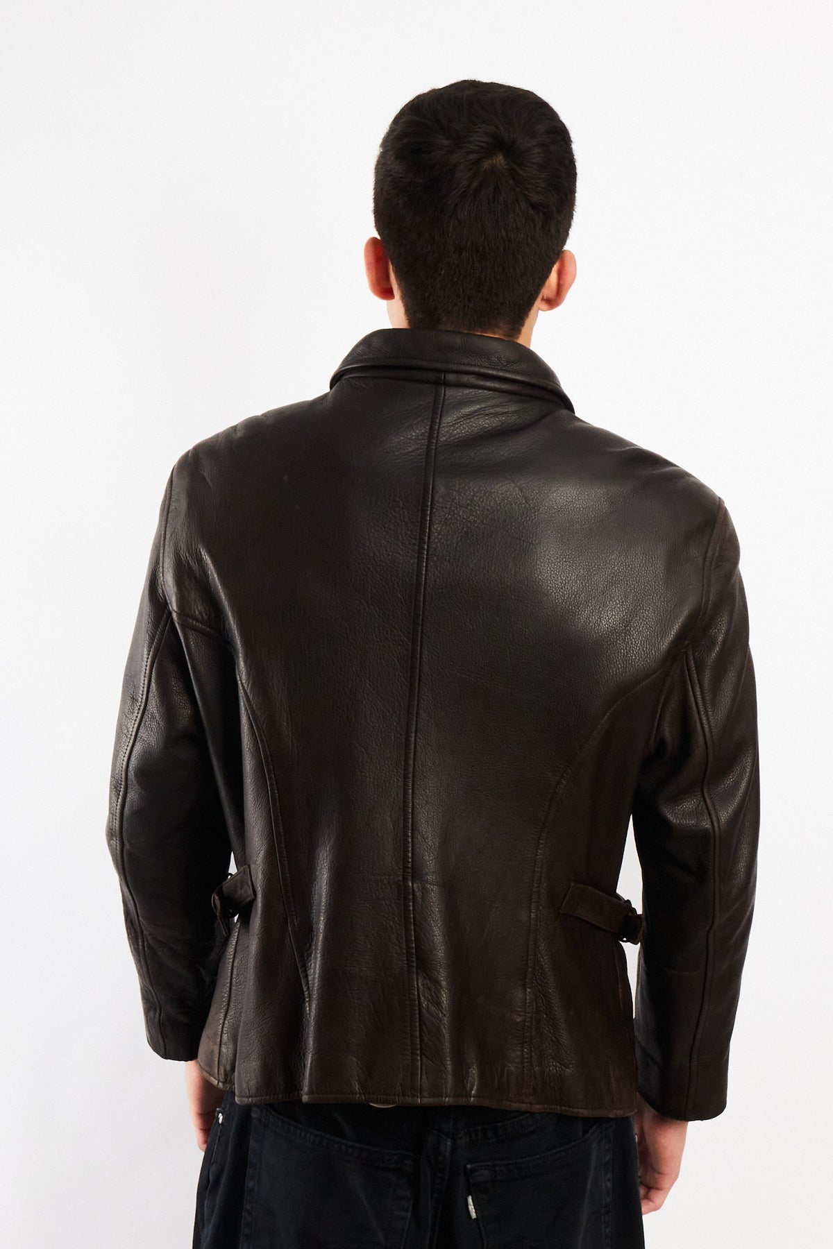 1990 Vintage Wilson Distressed Leather Utility Jacket (M)