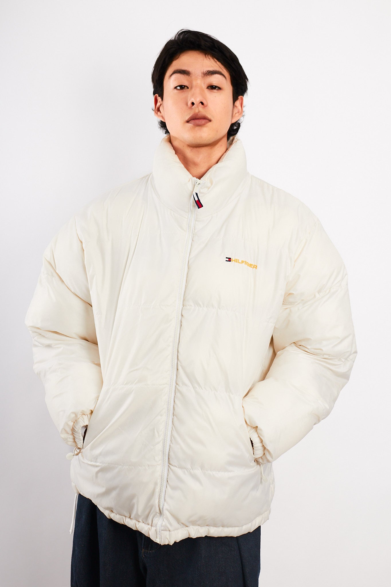 2000 Vintage Tommy Hilfiger White Puffer Jacket (M/L)