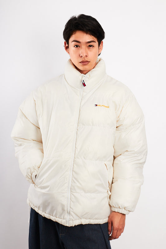 2000 Vintage Tommy Hilfiger White Puffer Jacket (M/L)