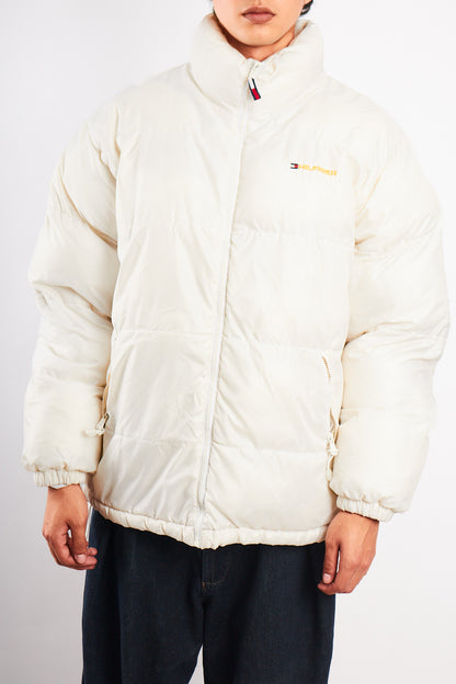 2000 Vintage Tommy Hilfiger White Puffer Jacket (M/L)
