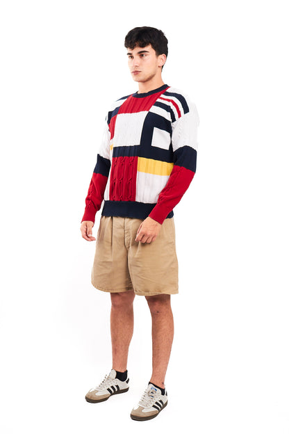 1990 Vintage Nautica Colorblock Knitted Sweater (M/L)