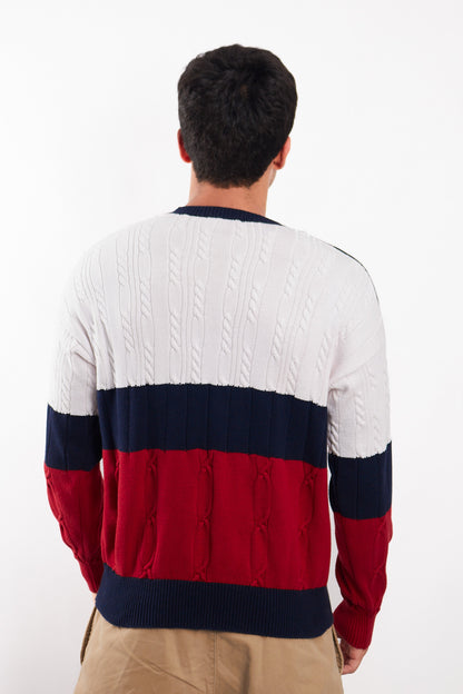 1990 Vintage Nautica Colorblock Knitted Sweater (M/L)