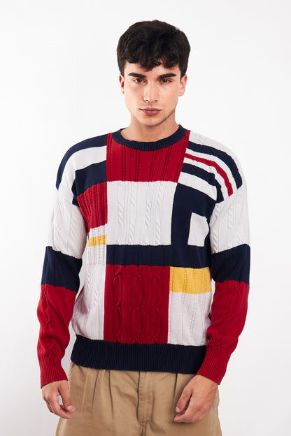 1990 Vintage Nautica Colorblock Knitted Sweater (M/L)