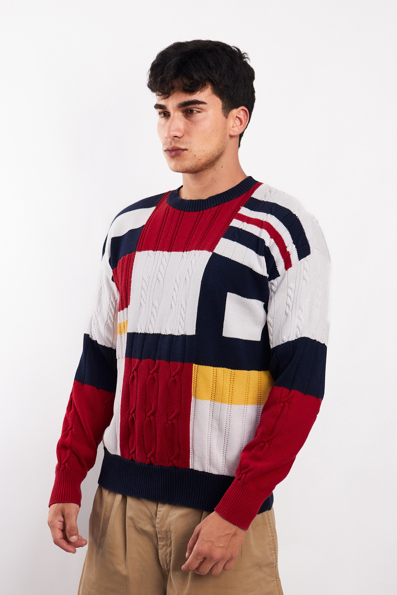 1990 Vintage Nautica Colorblock Knitted Sweater (M/L)
