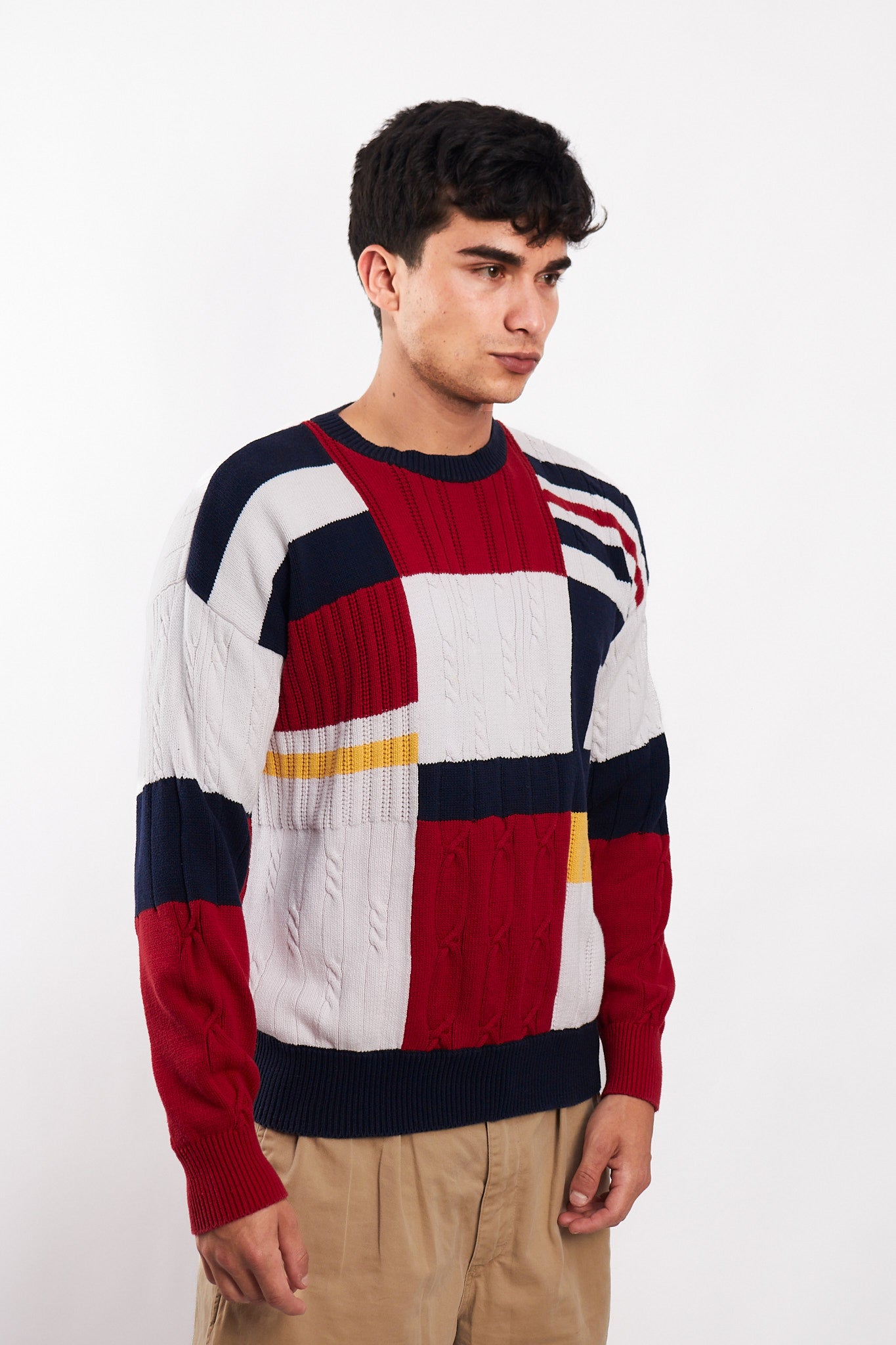 1990 Vintage Nautica Colorblock Knitted Sweater (M/L)