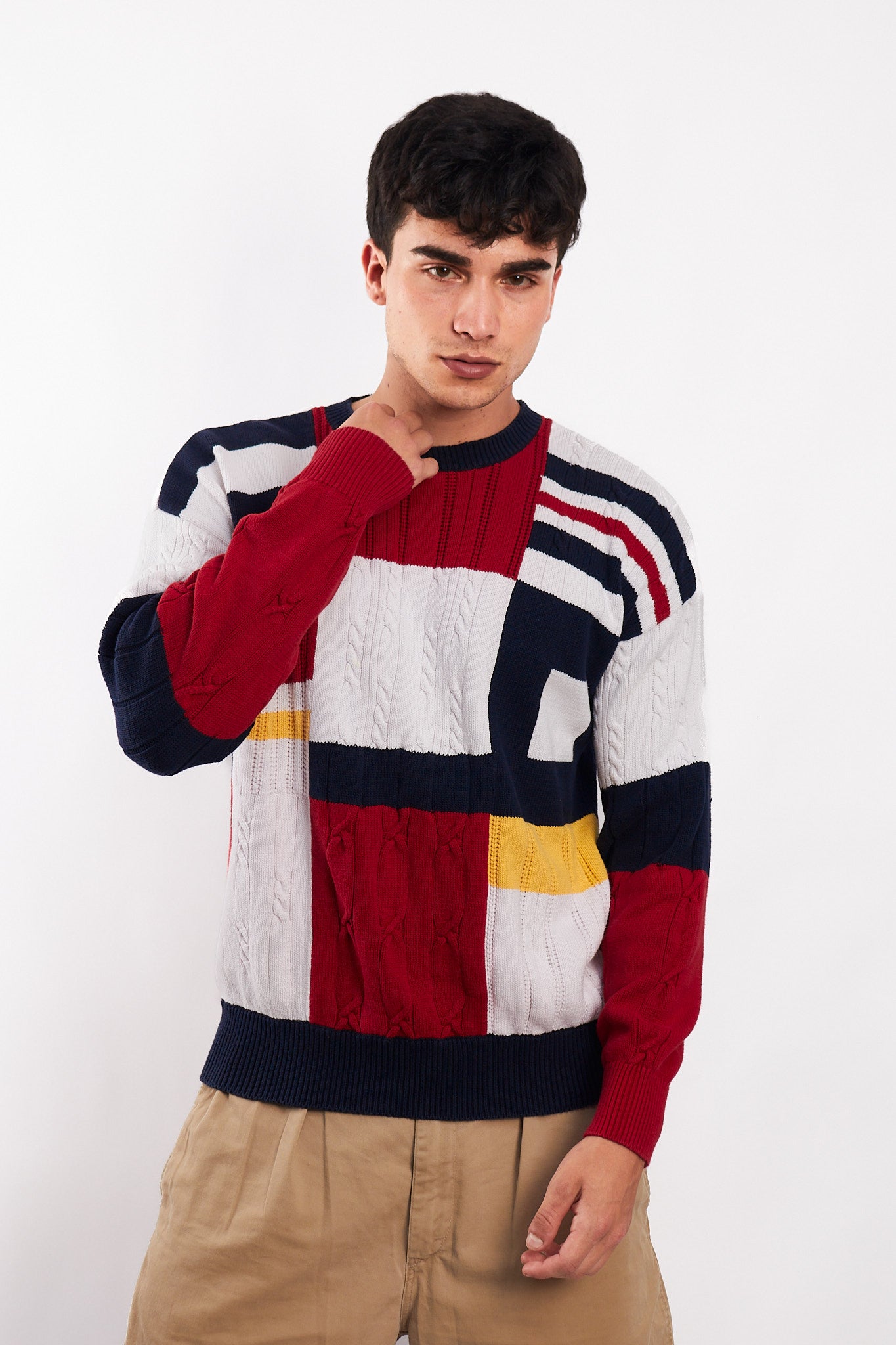 1990 Vintage Nautica Colorblock Knitted Sweater (M/L)