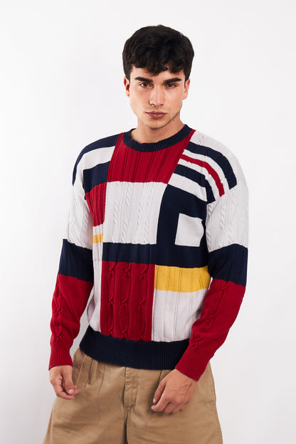 1990 Vintage Nautica Colorblock Knitted Sweater (M/L)