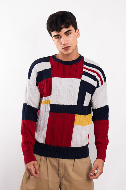 1990 Vintage Nautica Colorblock Knitted Sweater (M/L)