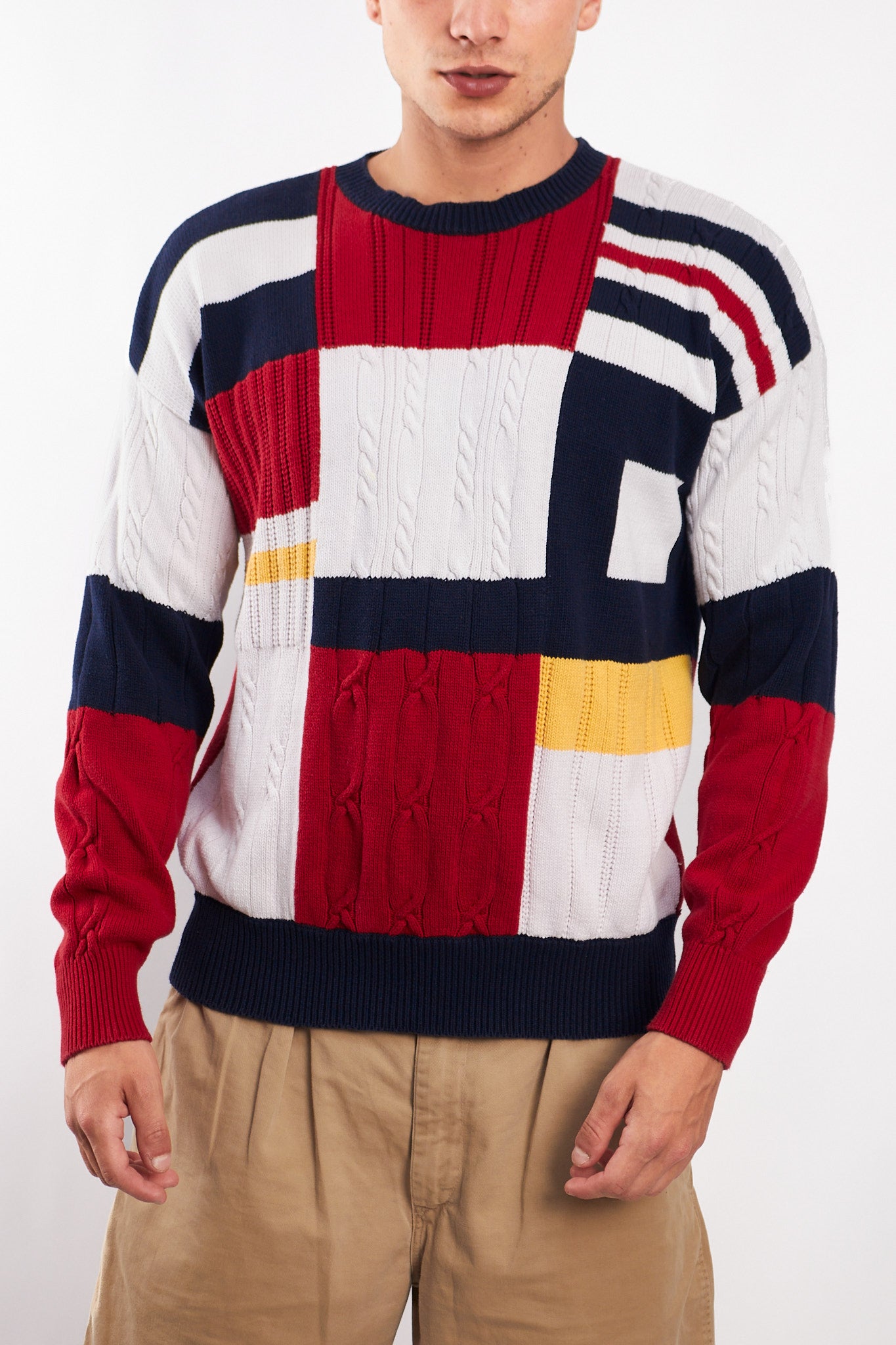 1990 Vintage Nautica Colorblock Knitted Sweater (M/L)
