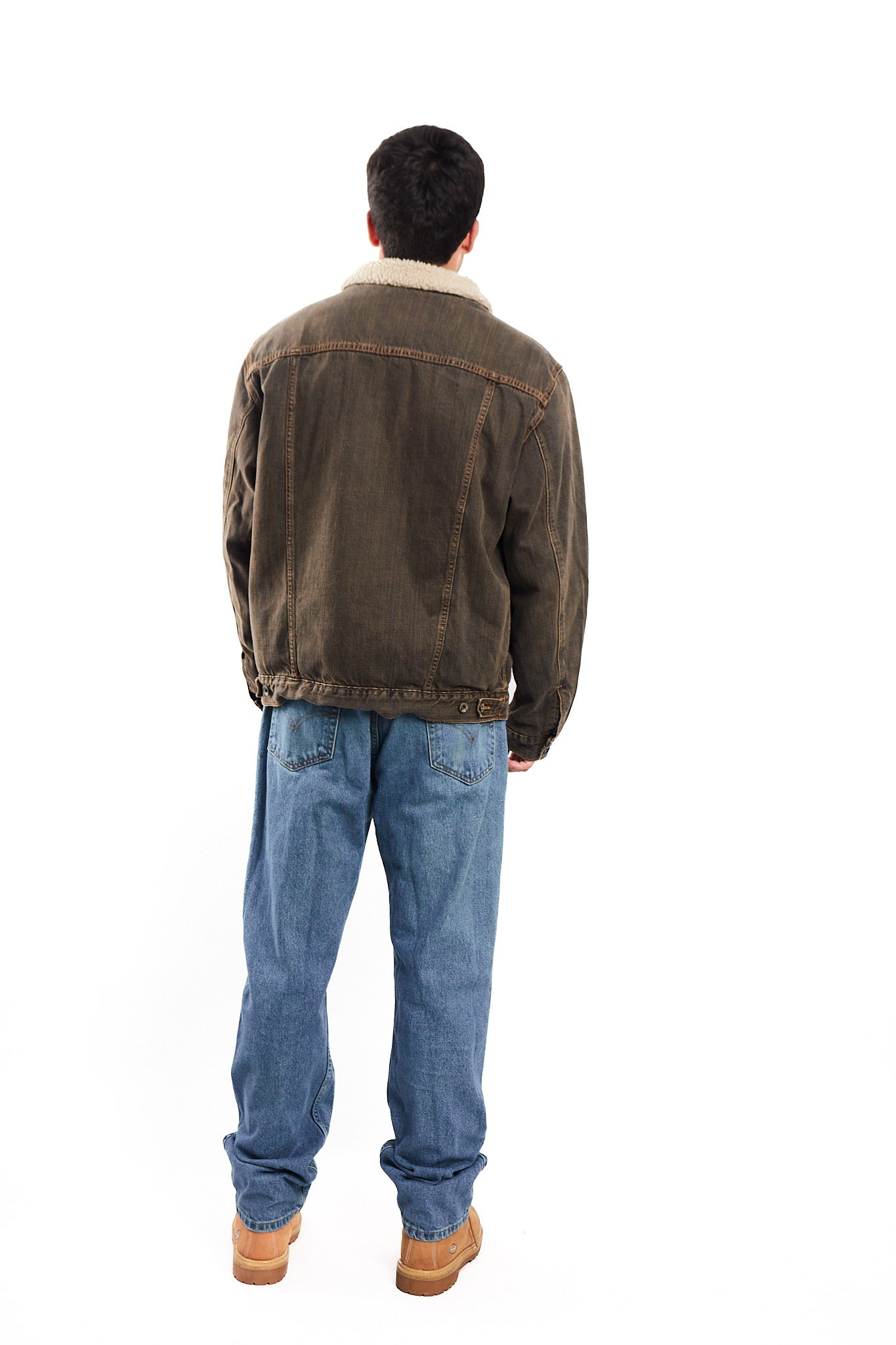 2000 Levi's Vintage Light Brown Sherpa Trucker Jacket (M/L)