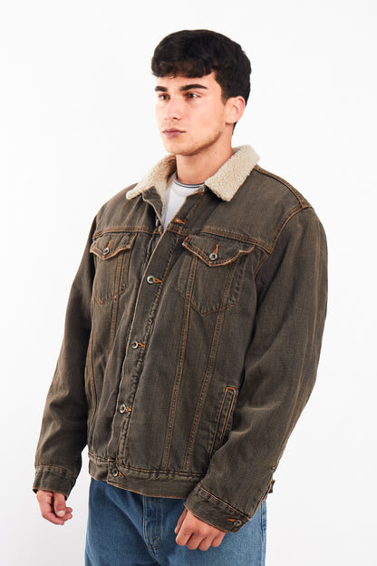 2000 Levi's Vintage Light Brown Sherpa Trucker Jacket (M/L)