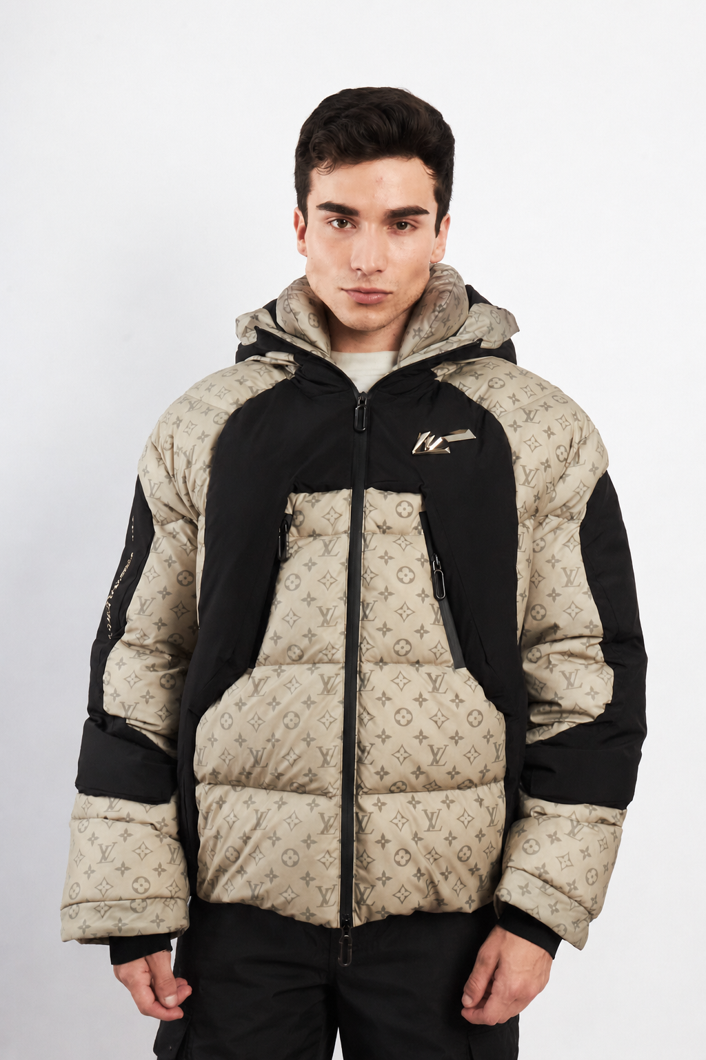 2019 Louis Vuitton Virgil Abloh Heated Monogram Down Puffer Jacket (M/L)