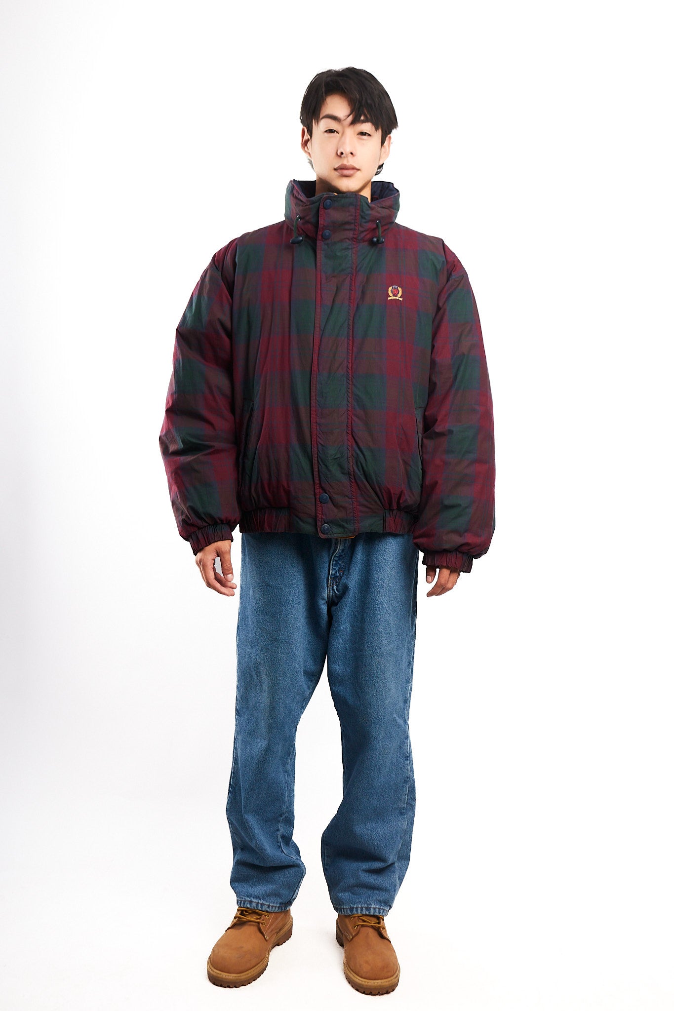 1990 Vintage Tommy Hilfiger Colorblock Reversible Down Puffer Jacket (L/XL)