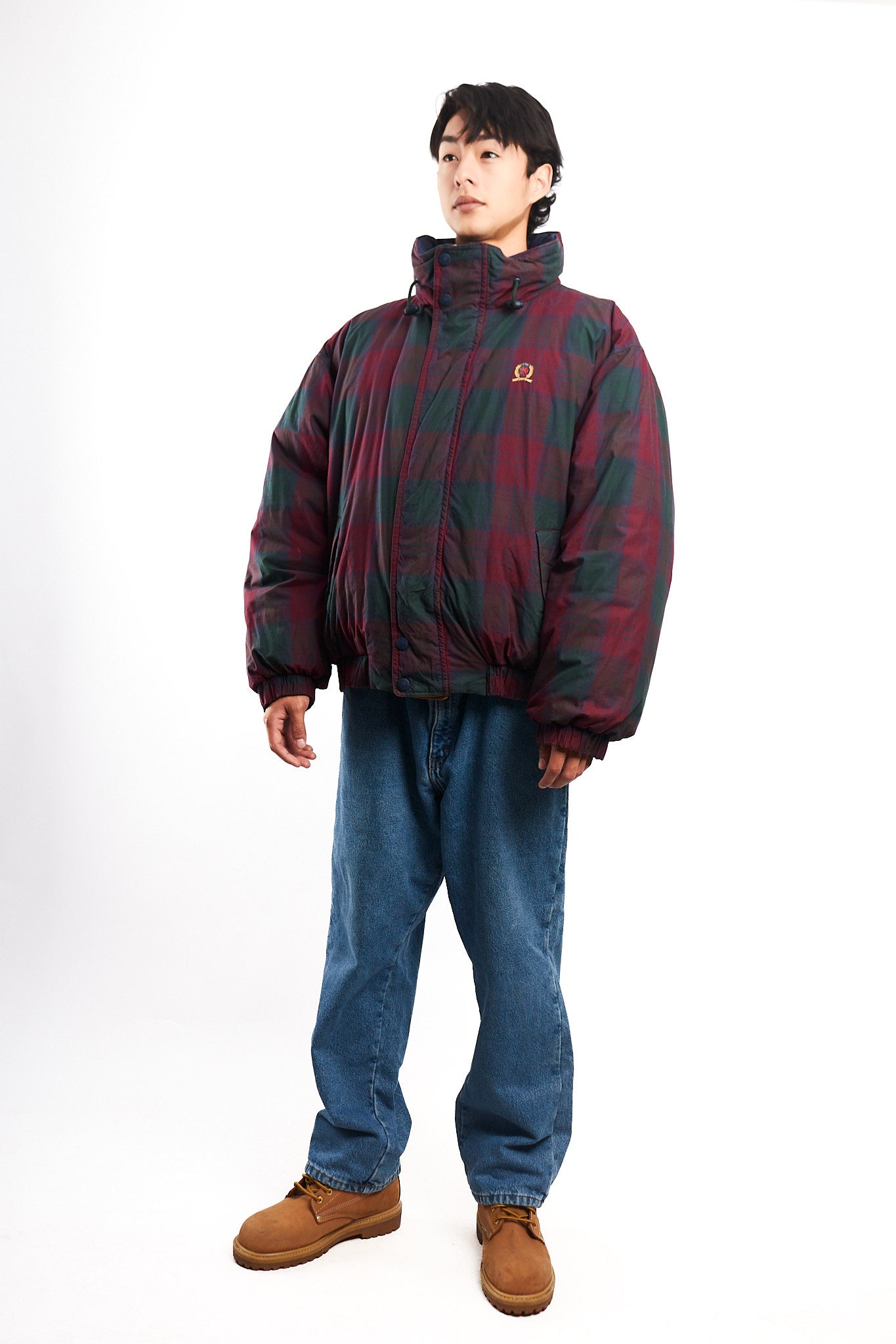 1990 Vintage Tommy Hilfiger Colorblock Reversible Down Puffer Jacket (L/XL)