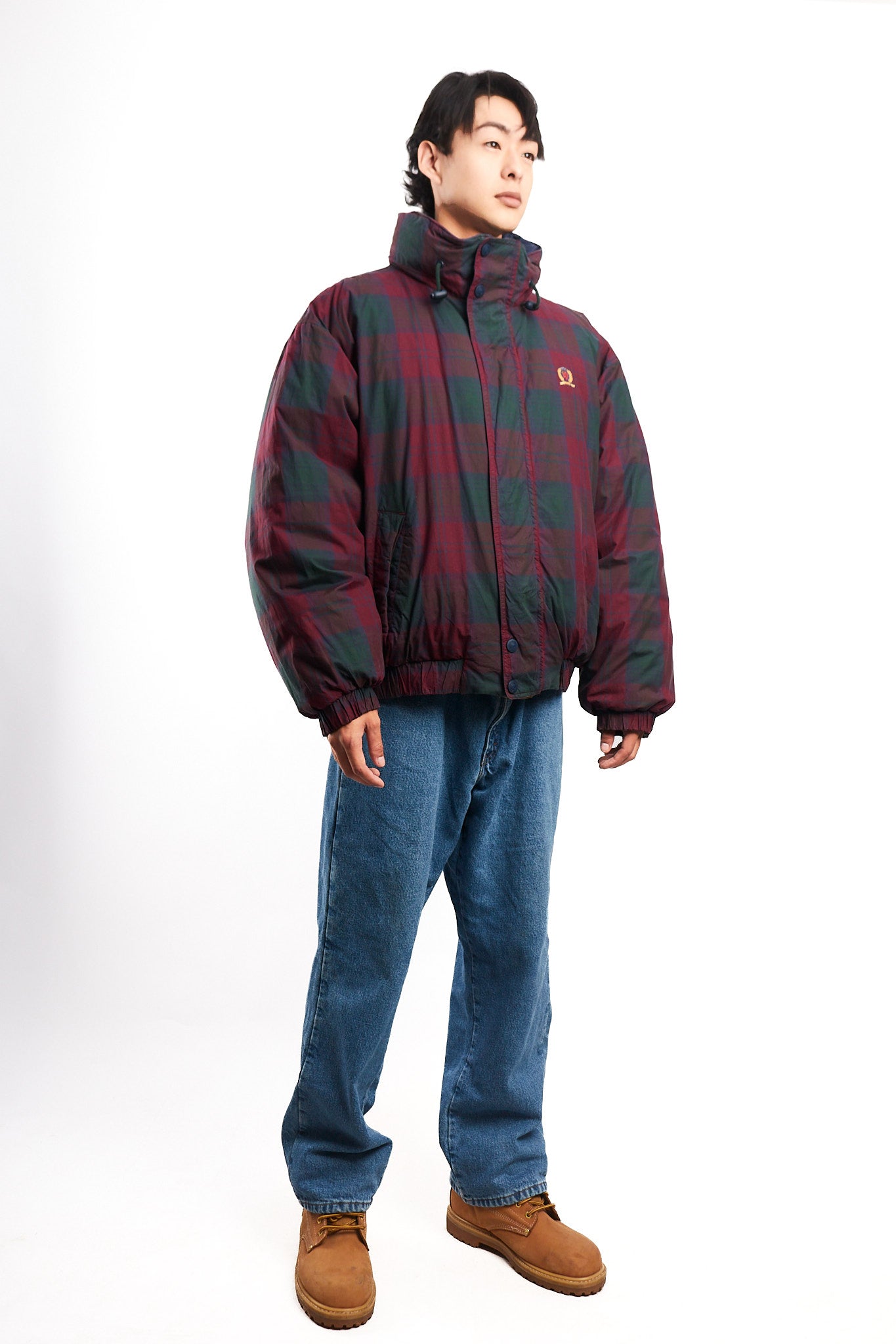 1990 Vintage Tommy Hilfiger Colorblock Reversible Down Puffer Jacket (L/XL)